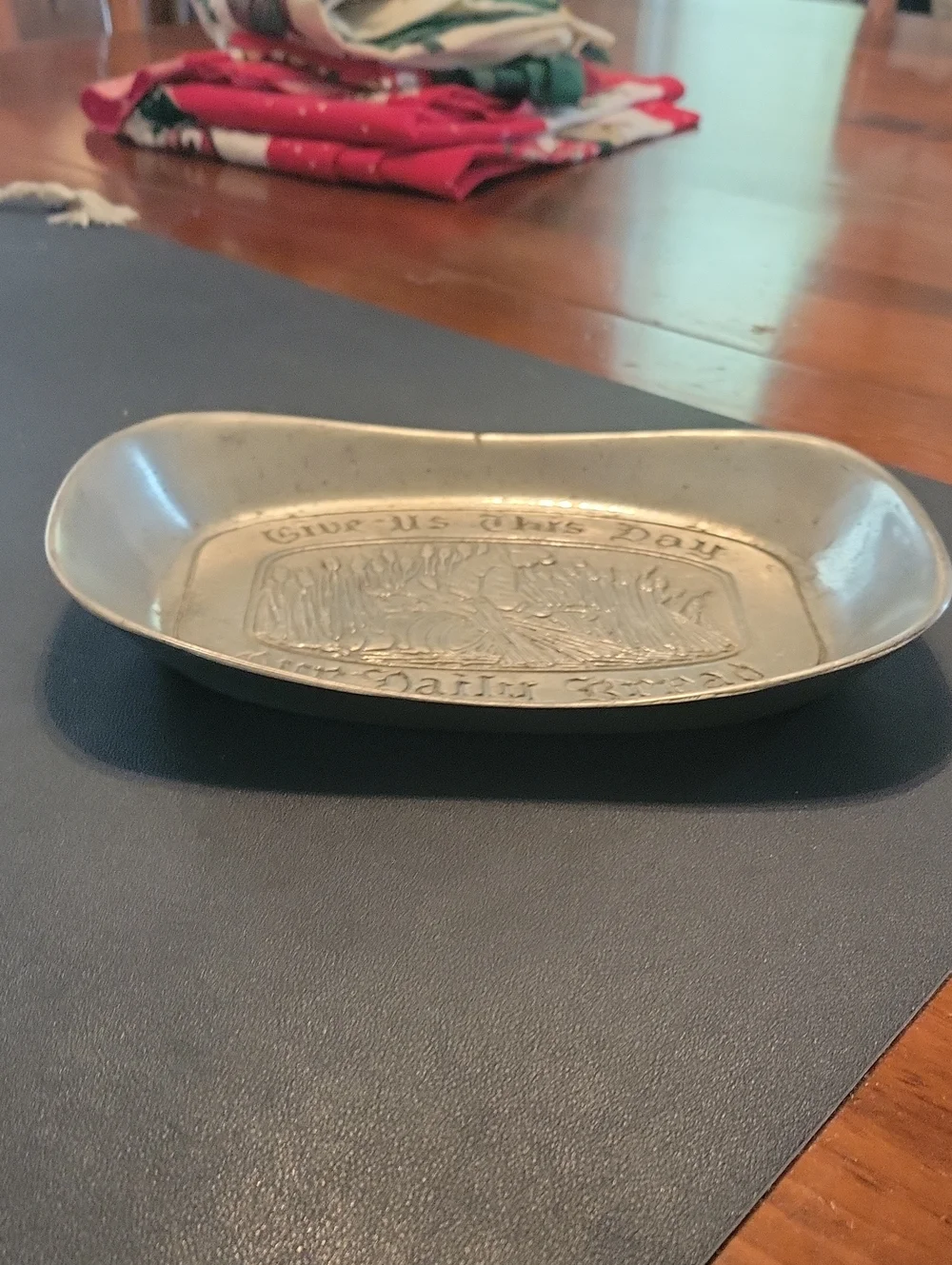 Vintage CC Cantrell Pewter Bread Dish